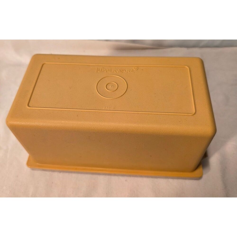Vintage Tupperware Butter Keeper Harvest Gold Butter Dish